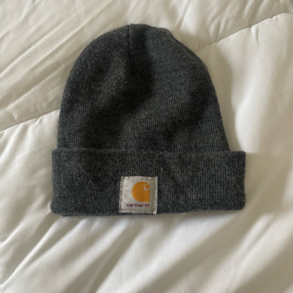 Carhartt Dark Gray Beanie with Logo Patch